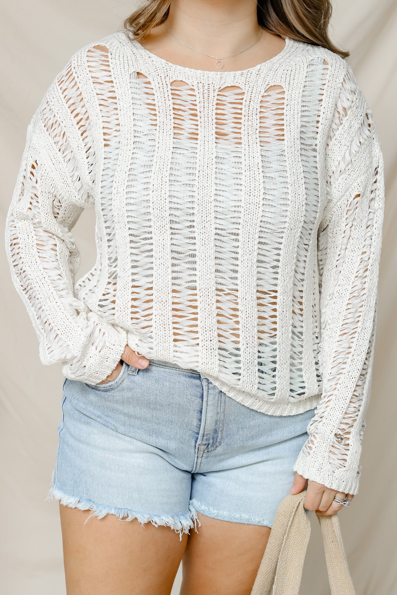 Daydreaming Open Knit Pullover