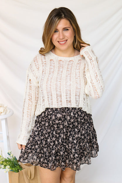 Afternoon Florals Ruffle Mini Skirt