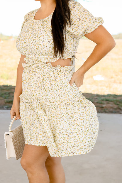 Porch Swing Floral Cutout Dress