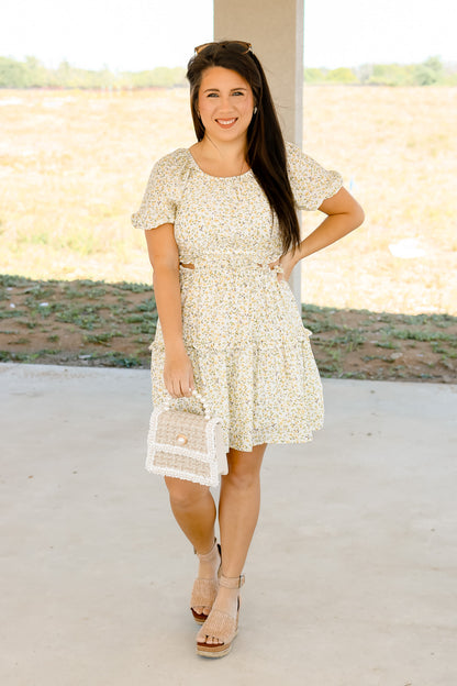 Porch Swing Floral Cutout Dress