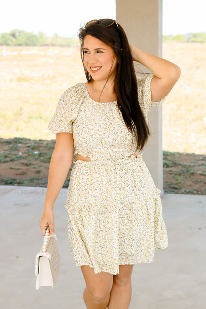 Porch Swing Floral Cutout Dress