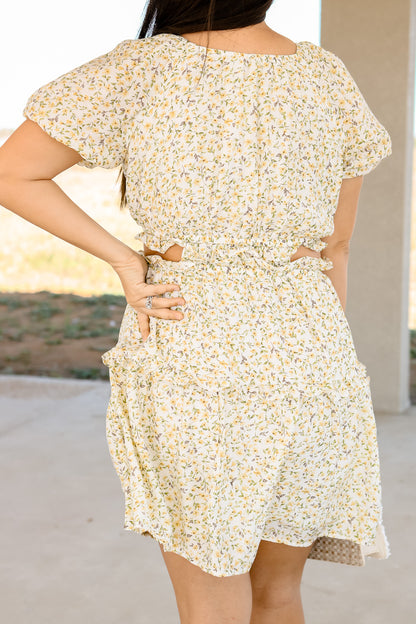 Porch Swing Floral Cutout Dress