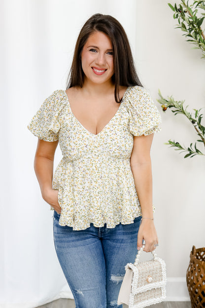 Sweet Southern Floral Tie Back Top