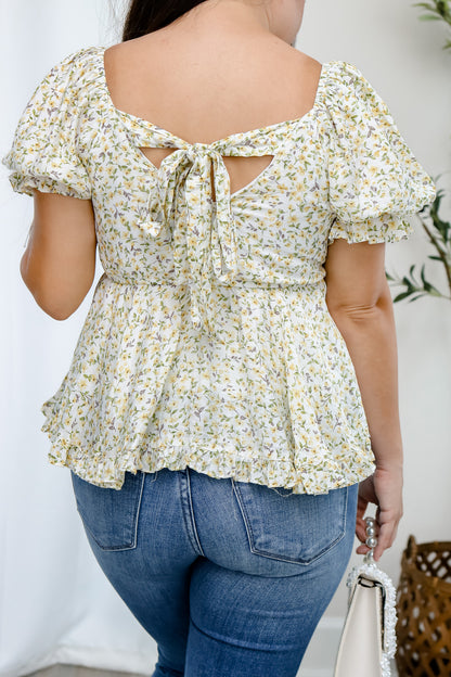 Sweet Southern Floral Tie Back Top