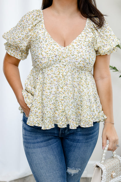 Sweet Southern Floral Tie Back Top