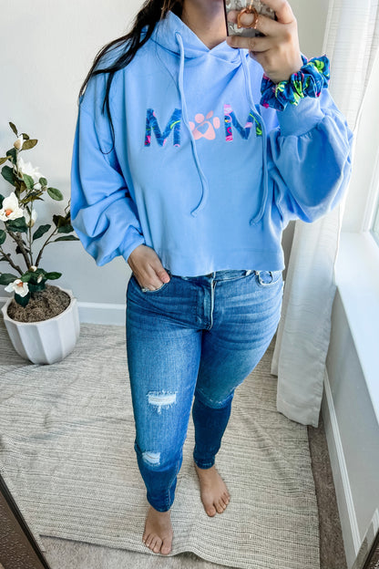 Fur Mom Cropped Hoodie/Scrunchie Bundle