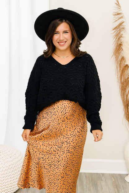 Fireside Black Knit Sweater