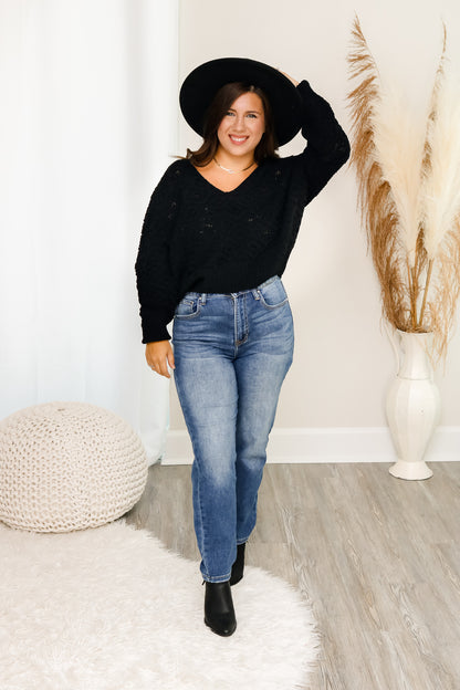Fireside Black Knit Sweater