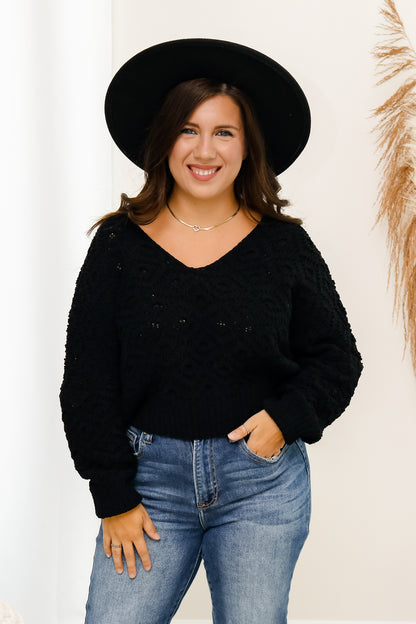 Fireside Black Knit Sweater