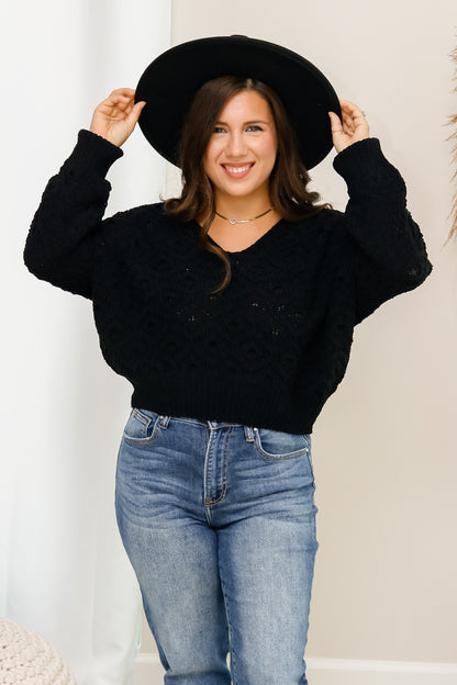 Fireside Black Knit Sweater