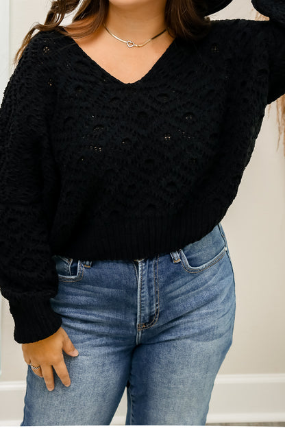 Fireside Black Knit Sweater