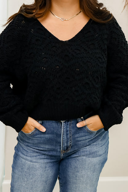 Fireside Black Knit Sweater