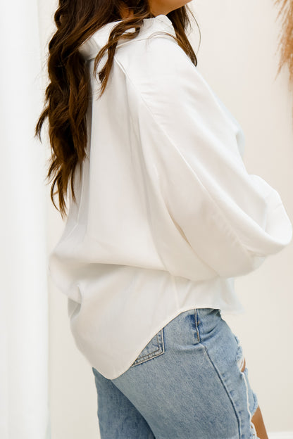 Day To Night Shimmer Blouse (white)