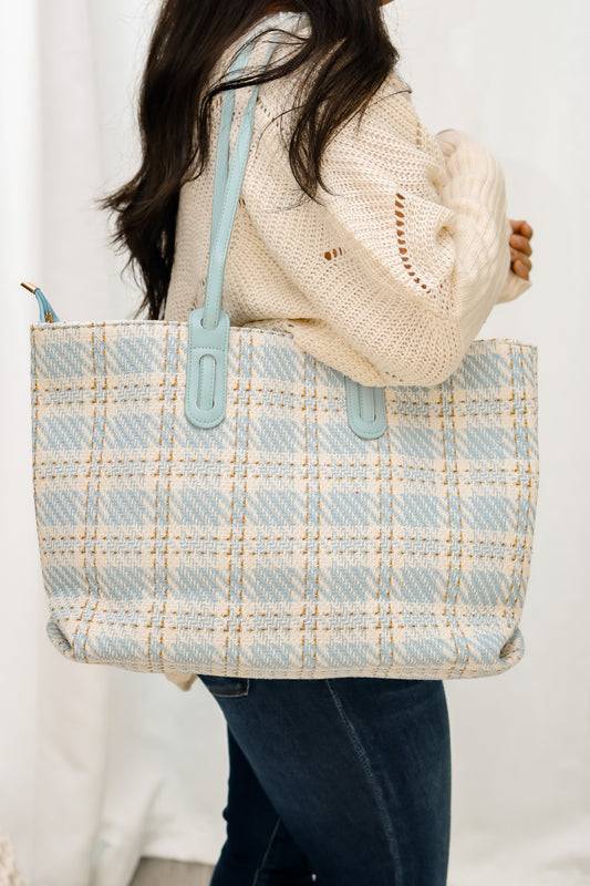 Shoulder Tote Bag (blue)