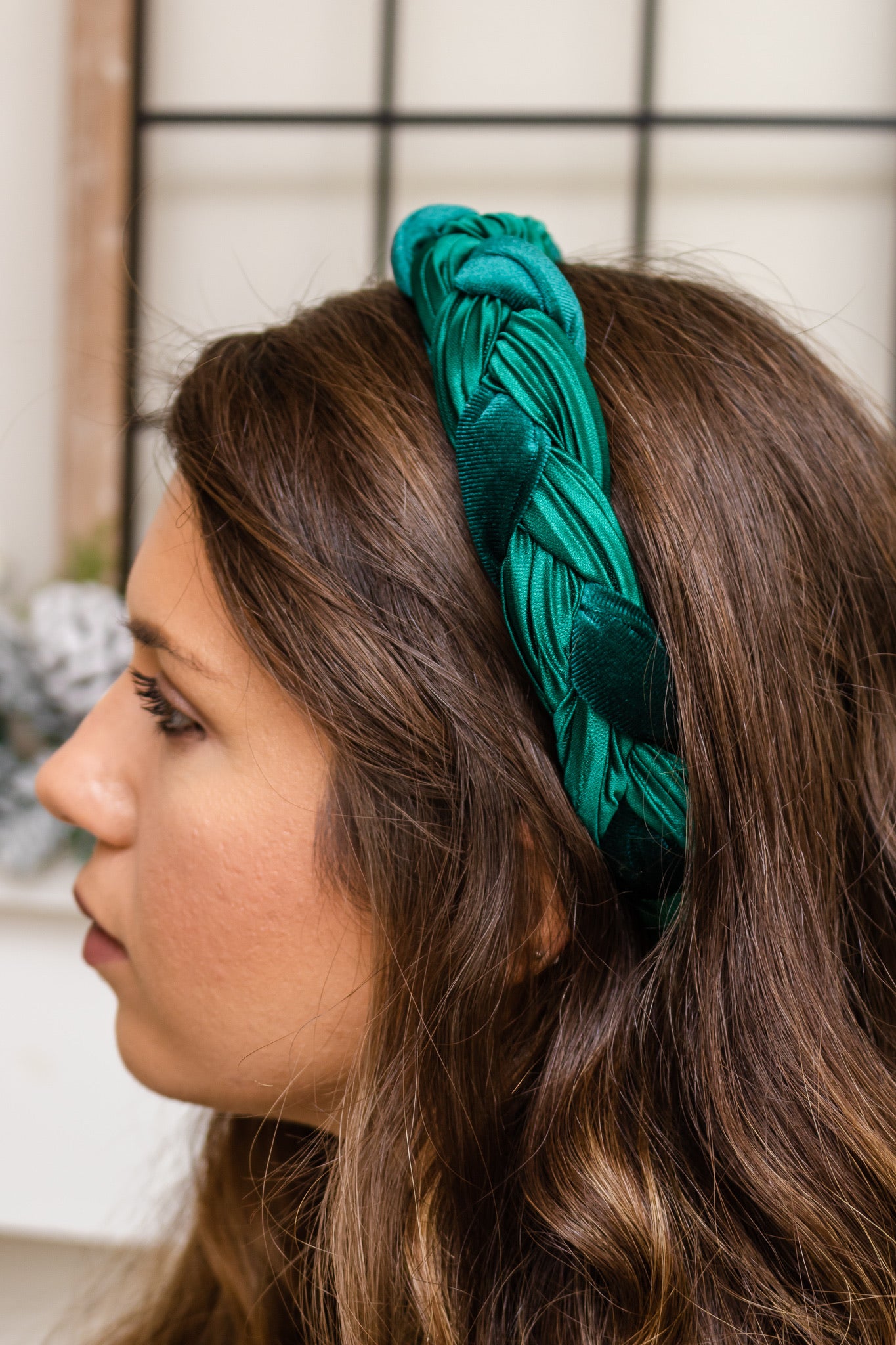 Braided Green Headband