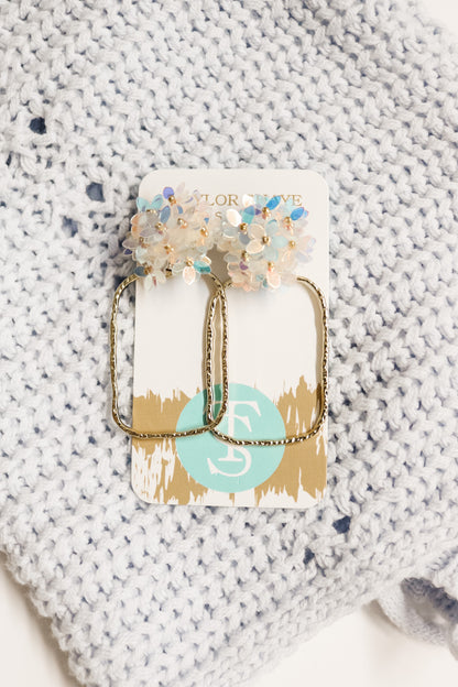 Iridescent Floral Earrings