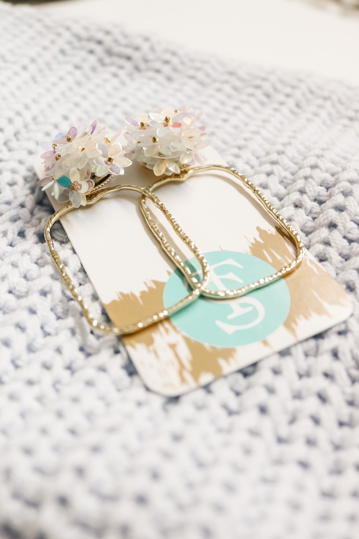 Iridescent Floral Earrings