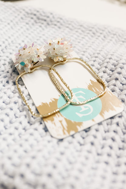 Iridescent Floral Earrings