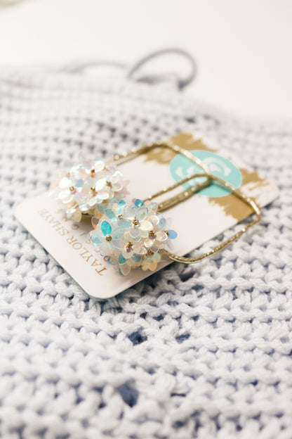 Iridescent Floral Earrings